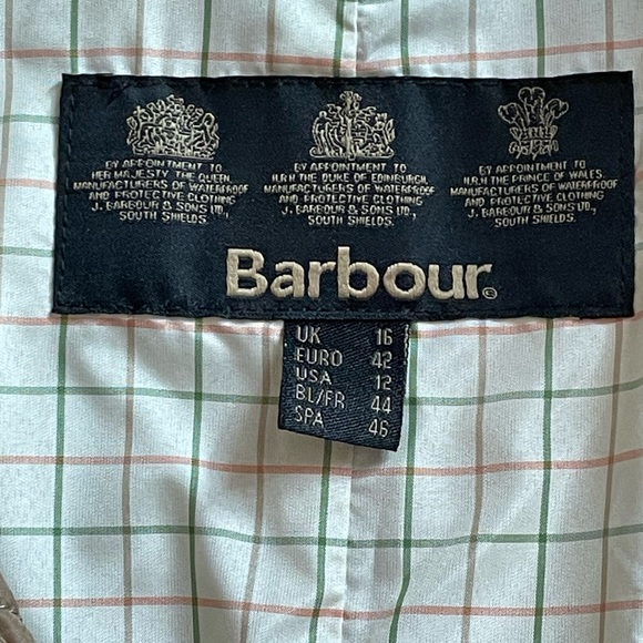 Barbour Downham Women's Quilted Tan Blazer with Brown Accents US Size 12 - Picture 2 of 16